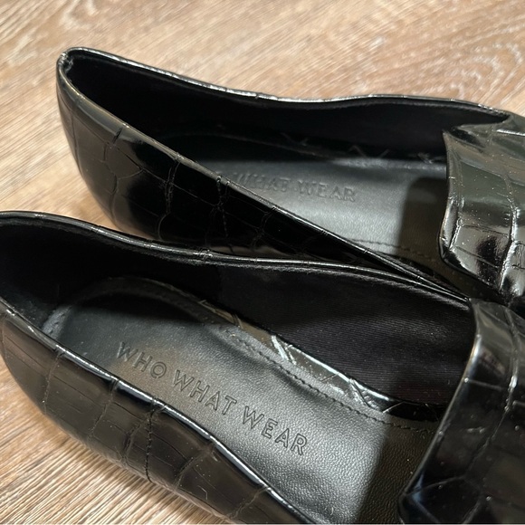 Who What Wear Poppy Flats Croc Loafers 7 - Picture 5 of 6